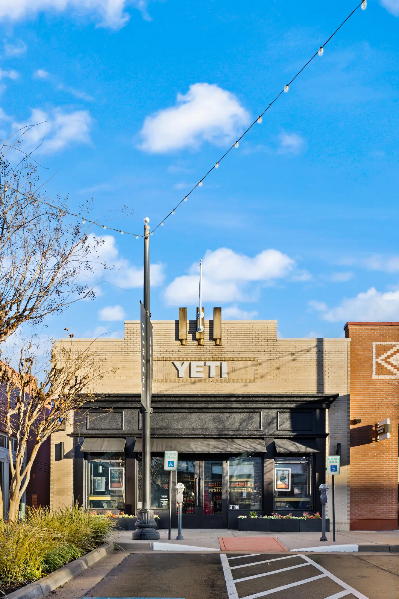 YETI store facade viewed across the plaza